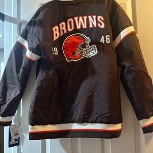 Cleveland Browns Jacket - Women’s size Medium. Starter Brand.